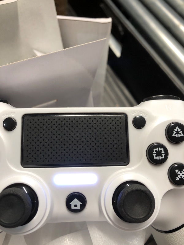 Photo 1 of AceGamer 2 Pack for PS4 Controller, Wireless Controller for PS4/Pro/Slim/PC, with Non-Slip Grip of Both Sides and 2 USB-C Cable! (Black and White)