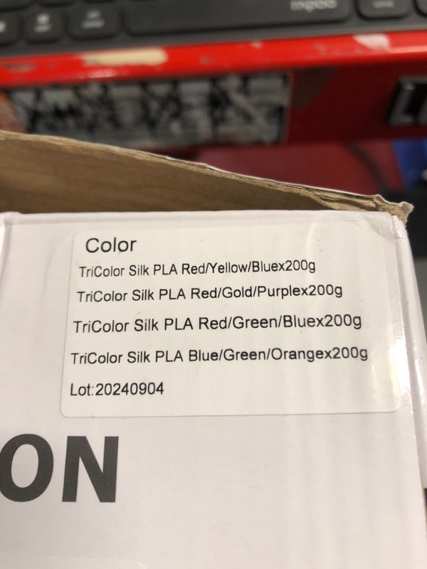 Photo 2 of ***STOCK PHOTO REFERENCE ONLY***
SEE PHOTOS FOR COLORS***
LOVOON 3D Printer Filament, Tricolor PLA Filament 1.75mm 