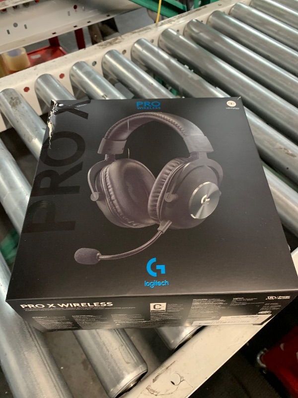 Photo 1 of ***MISSING DONGLE*** Logitech G PRO X Wireless Lightspeed Gaming Headset Gen 1: Blue VO!CE Mic Filter Tech, 50 mm PRO-G Drivers, and DTS Headphone:X 2.0 Surround Sound - Black