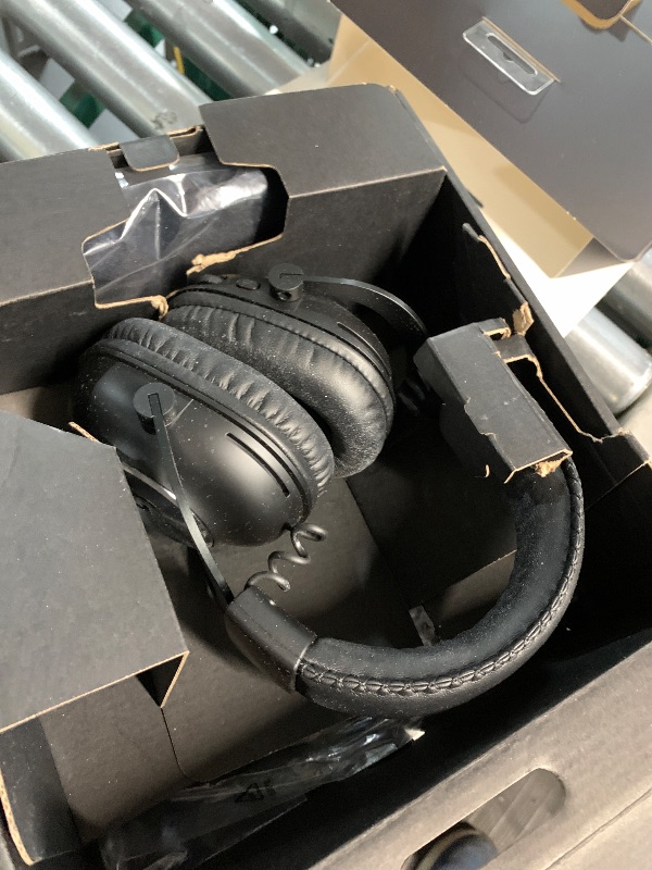 Photo 1 of ***MISSING DONGLE*** Logitech G PRO X Wireless Lightspeed Gaming Headset Gen 1: Blue VO!CE Mic Filter Tech, 50 mm PRO-G Drivers, and DTS Headphone:X 2.0 Surround Sound - Black