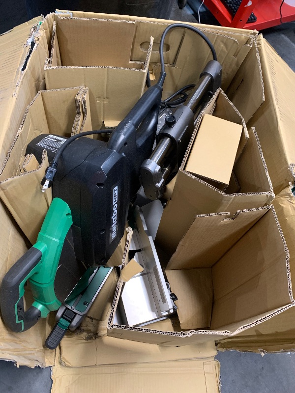 Photo 1 of (Damaged)(sold for parts/repair)  HPT 12-Inch Dual Bevel Sliding Miter Saw, 4000 RPM No-Load Speed, 45° Left and Right Bevel Range, Precision Miter Angles