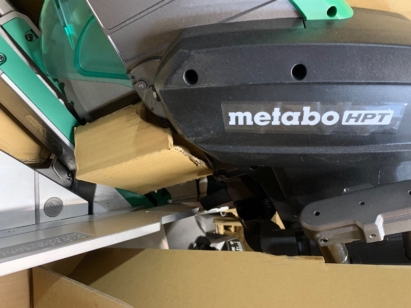 Photo 1 of (Damaged)(sold for parts/repair)  HPT 12-Inch Dual Bevel Sliding Miter Saw, 4000 RPM No-Load Speed, 45° Left and Right Bevel Range, Precision Miter Angles