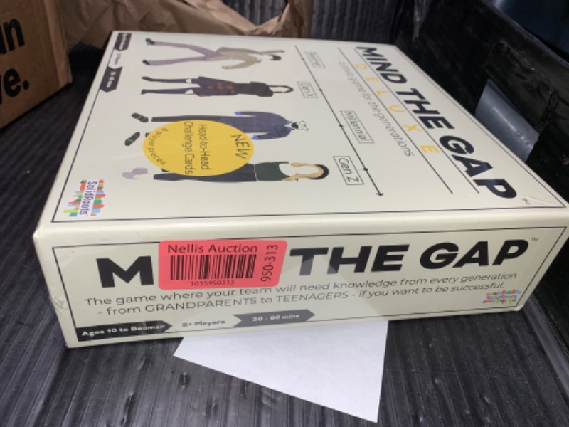 Photo 2 of ***(Box is damaged)***
Spin Master Games, Mind the Gap Deluxe Trivia Game, Board Game for All Generations, Thanksgiving Game, Friendsgiving Game, Funny Gifts, for Ages 10+