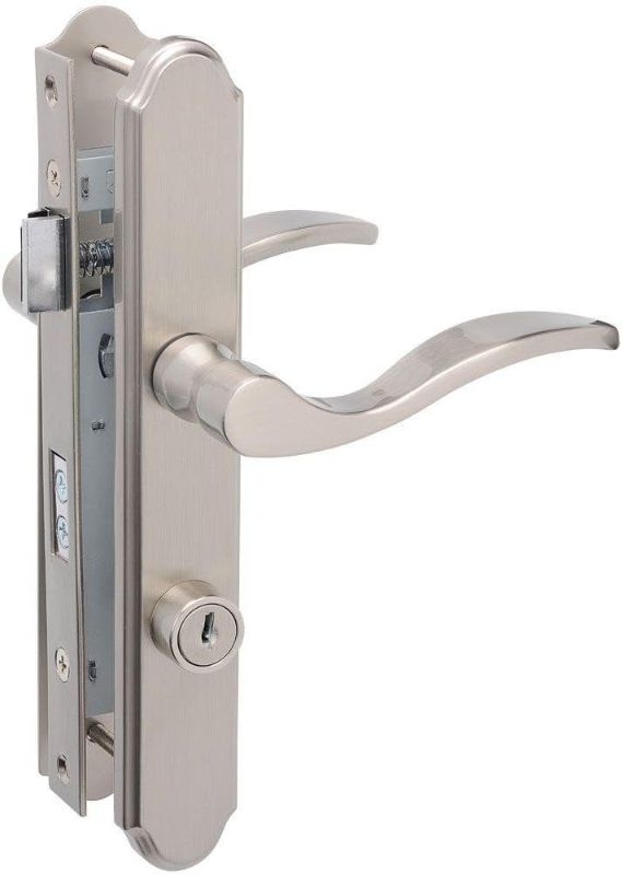 Photo 1 of ***NON-REFUNDABLE - FOR PARTS***
Serenade Mortise Keyed Lever Mount Latch with Deadbolt for Screen and Storm Doors, Satin Nickel