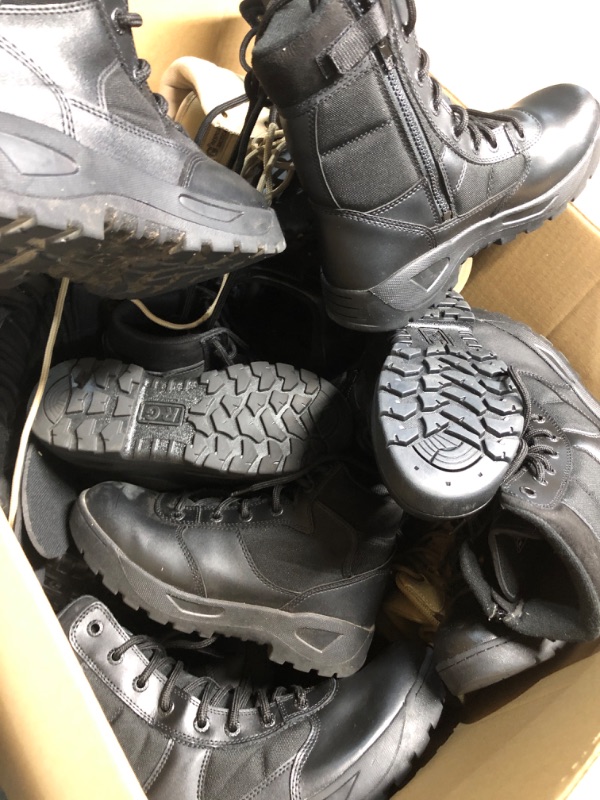 Photo 1 of *  NO RETURNS MIXED SIZES* BUNDLE OF BOOTS- VARIETY OF SIZES AND COLORS- NEW AND USED