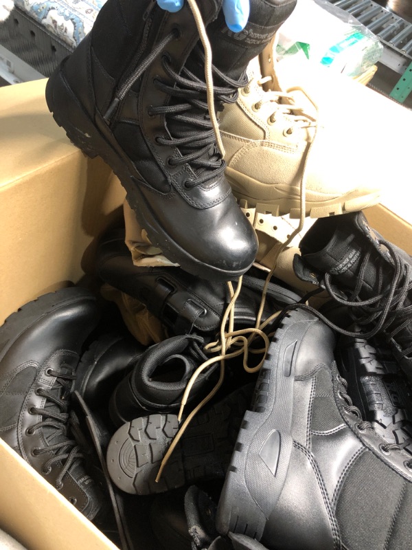 Photo 1 of *  NO RETURNS MIXED SIZES* BUNDLE OF BOOTS- VARIETY OF SIZES AND COLORS- NEW AND USED
