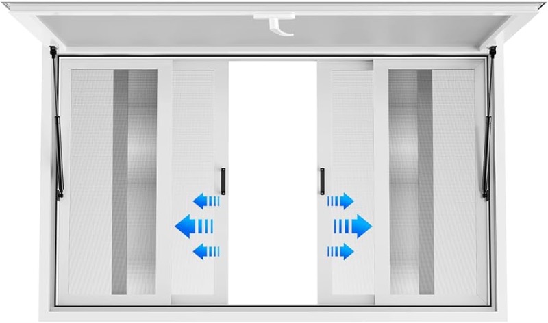 Photo 1 of ***FACTORY SEALED***NOOTA Concession Window 60 x 36 inch, Aluminum Service Window with 4 Horizontal Sliding Screen, Serving Window for Food Trucks Concession Trailers