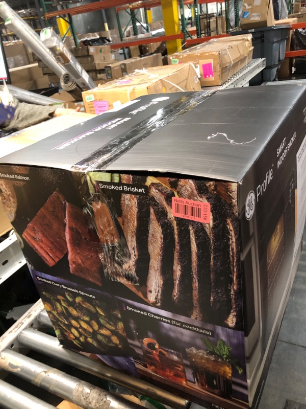 Photo 4 of ***FACTORY SEALED***GE Profile™ Smart Indoor Pellet Smoker, with Active Smoke Filtration, 5 Smoke Control Settings, WiFi Connected, Electric, Countertop BBQ Appliance, Black