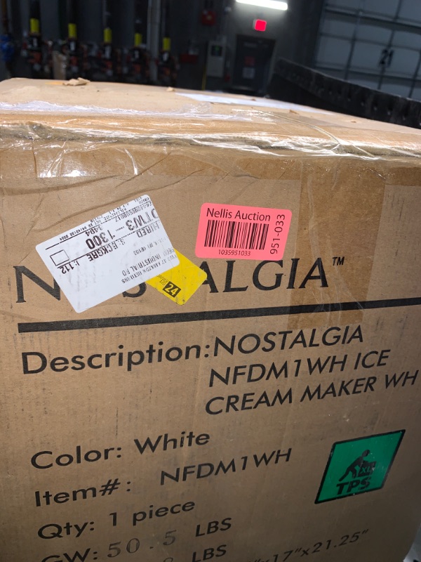 Photo 6 of ***FACTORY SEALED - OPENED TO INSPECT***
Nostalgia Easy-Dispensing Soft Serve Ice Cream & Frozen Dessert Machine, Makes 1 Quart of Ice Cream, Milkshakes, Frozen Yogurt, Gelato in Minutes, Ice Cream Sandwiches, With LED Display, White