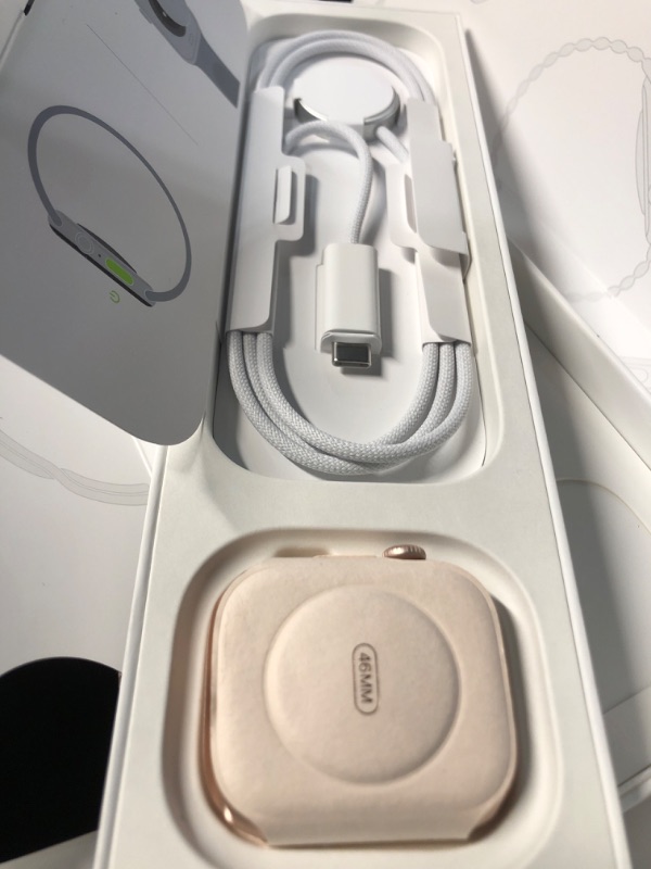 Photo 1 of ***FACTORY SEALED/OPENED TO INSPECT***Apple Watch Series 10 (GPS) 46mm Aluminum Case with Light Blush Sport Band - S/M