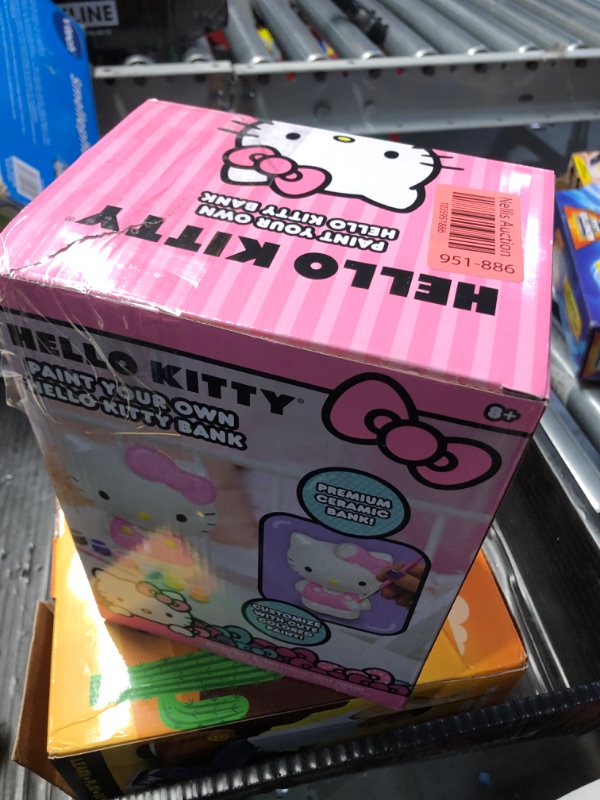 Photo 3 of ***FACTORY SEALED***Horizon Group USA Hello Kitty Paint Your Own Piggy Bank, DIY Coin Bank for Kids, Multicolor