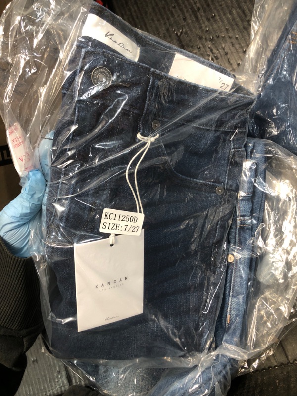 Photo 3 of ***FACTORY SEALED***SIZE 7/27 --(4 PAIRS) Kan Can Women's Denim- 3 pants one pair of shorts-Blue SIZE 7/27