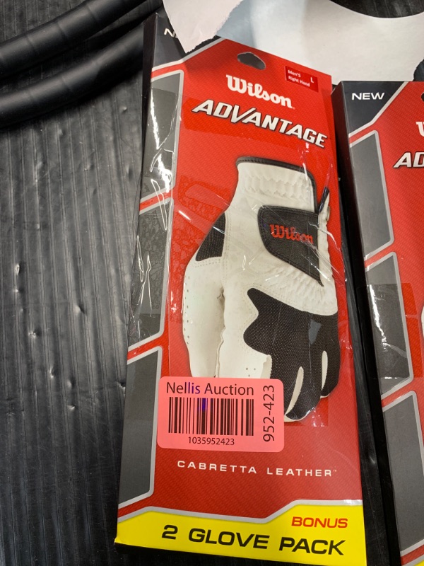 Photo 2 of ***3 gloves***
Wilson Advantage Men's Glove, Pack of 2 (White/Black, Large, Right Hand)