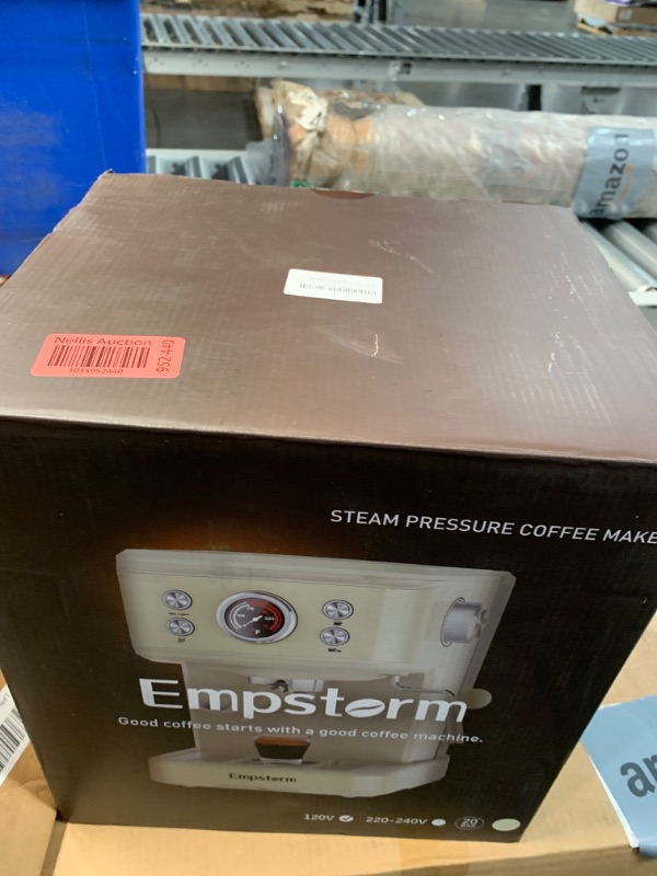 Photo 3 of ***SEALED - OPENED TO INSPECT**
Empstorm Espresso Machine Latte Coffee Makers 20 Bar, 2 IN 1 Professional Cappuccino Machine and Milk Frother Steam Wand Compatible for NS Original Capsules for Home Brewing