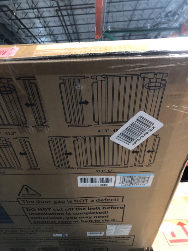 Photo 3 of ***FACTORY SEALED***Cumbor 29.7-57" Extra Wide Baby Gate for Stairs, Mom's Choice Awards Winner-Dog Gate for Doorways, Pressure Mounted Walk Through Safety Child Gate for Kids Toddler, Tall Pet Puppy Fence Gate, Black