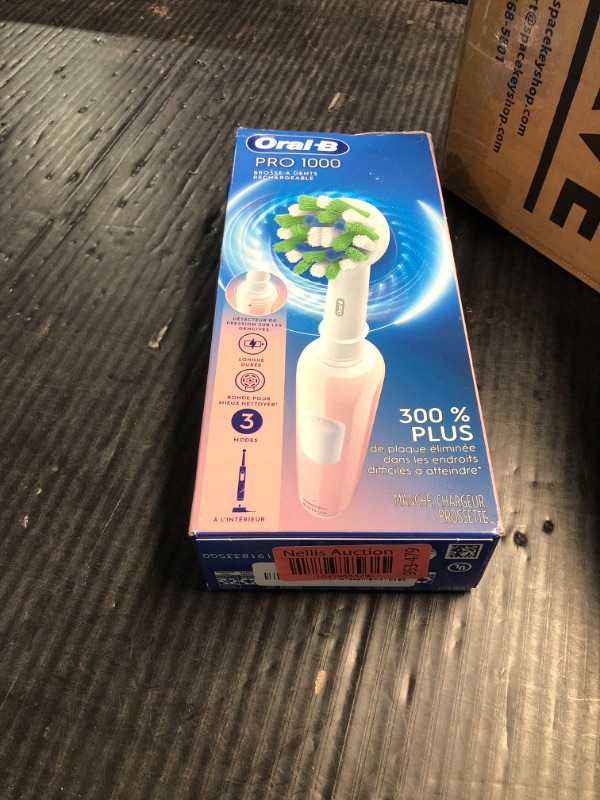 Photo 2 of (MSSING CHARGER) Oral-B Pro CrossAction 1000 Rechargeable Electric Toothbrush Pink