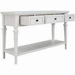 Photo 1 of ***INCOMPLETE - MISSING HARDWARE***
Harper & Bright Designs Console Table with 3 Top Drawers and Open Style Bottom Shelf for Living Room, Entryway, Hallway and Bedroom, Classic Retro Style (Antique White)