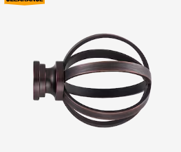 Photo 1 of *** FACTORY SEAL***allen + roth 4-Pack Oil-Rubbed Bronze Steel Curtain Rod Finials