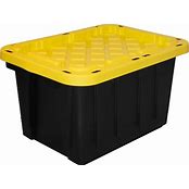 Photo 1 of *** TRUCK OR TRAILER PICK UP ONLY*** 20 LID AND BIN***27 Gal. Tough Storage Tote in Black and Yellow OR RED
