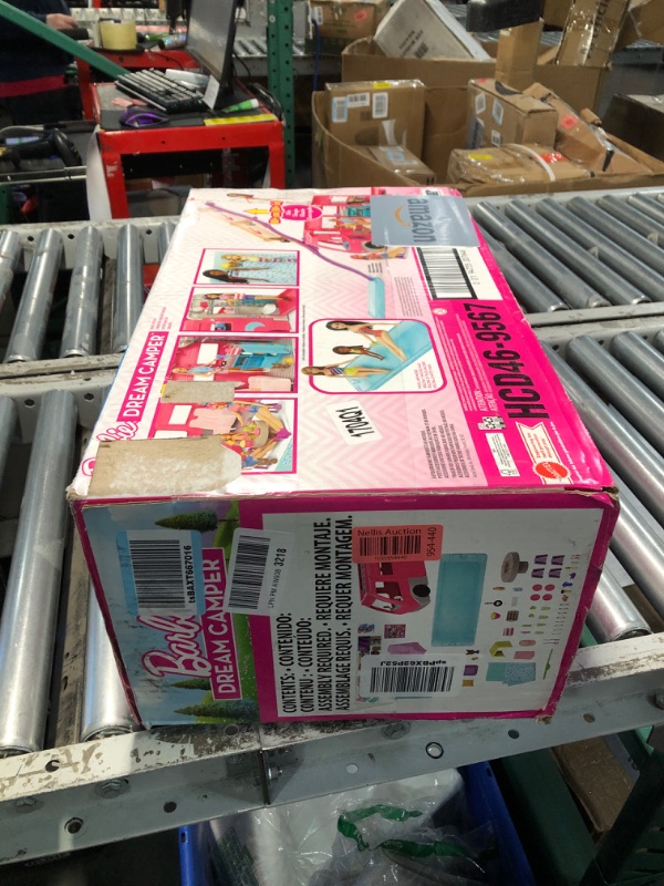 Photo 2 of *** FACTORY SEAL***Barbie Camper Playset, DreamCamper Toy Vehicle with 60 Doll-Sized Accessories Including Furniture, Pool & 30-inch Slide