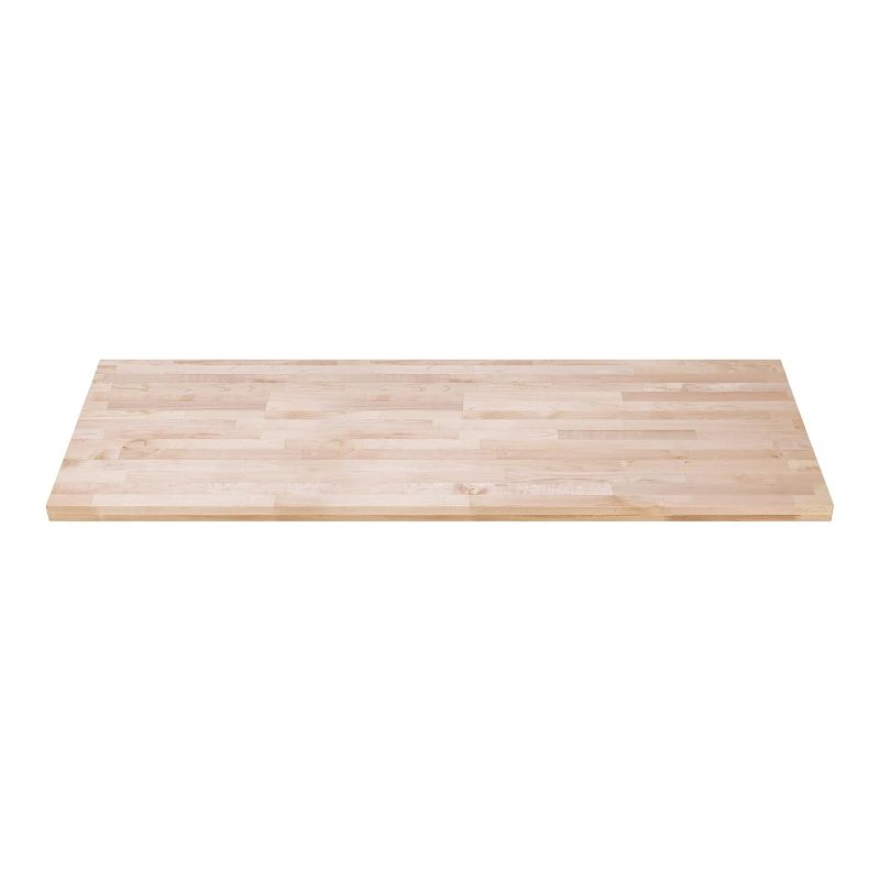 Photo 1 of *** FACTORY SEAL***DuraSteel Maple Butcher Block Countertop - 8FT 1 X 2FT2 Wooden Workbench Top - Natural Work Table Top for Cabinet, Coffee Table, Desk, Bar Table - Optional Base Leg Units