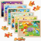 Photo 1 of *** PART ONLY__ SEE PHOTOS***wooden jigsaw puzzles animals