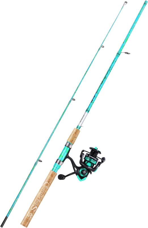 Photo 1 of *** STOCK PHOTO FOR REFERTENCE ONLY__ SEE PHOTOS***Fishing Rod and Reel Combo, 2-Piece 5-Foot 6-Inch Graphite & Fiberglass Rod, Durable and Strong, Quickset Anti-Reverse Fishing Reel (1Pack/2Pack)