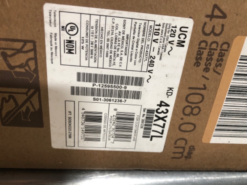 Photo 4 of *** FACTORY SEALED***BRAND NEW OPEN FOR INSPECTION***Sony 43 Inch 4K Ultra HD TV X77L Series: LED Smart Google TV KD43X77L- 2023 Model