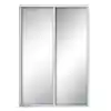 Photo 1 of *** TRUCK OR TRAILER PICK UP ONLY*** 48 in. x 81 in. Concord White Aluminum Frame Mirrored Interior Sliding Closet Door