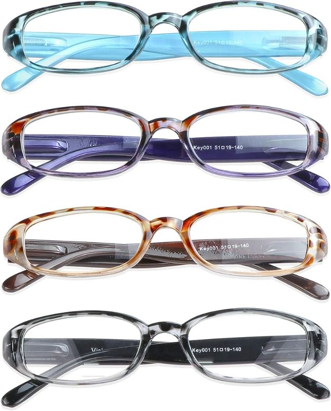 Photo 1 of *** STOCK PHOTO FOR REFERTENCE ONLY__ SEE PHOTOS*** ALL BLACK COLOR**VisionGlobal 4 Pairs/5 Pairs Reading Glasses with Spring Hinge, Blue Light 