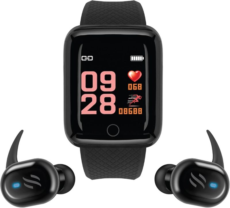 Photo 1 of (USED) Fitness Tracker & True Wireless Sport Earbuds Combo