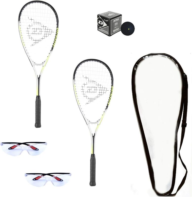 Photo 1 of *** PART ONLY__ SEE PHOTOS*** ***NONREFUNABLE*** ONLY 1 RACQUET AN COVER***Dunlop Sports Beginner Squash Racquet Set