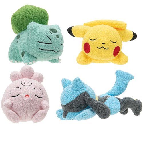 Photo 1 of *** STOCK PHOTO FOR REFERTENCE ONLY__ SEE PHOTOS***PACK 4 Pokemon Sleeping Plush Assortment