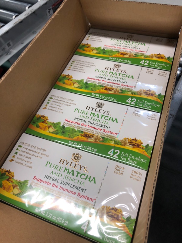 Photo 2 of *** EXP:  2024/11  NONREFUNDABLE******* FACTORY SEAL***Hyleys Matcha Tea Bags Set of Assorted Flavors - 504 Tea Bags (12 Pack) - Japanese Pure Matcha Wellness Green Tea