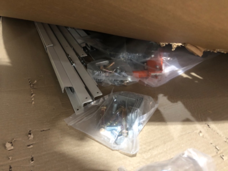 Photo 1 of *** TRUCK OR TRAILER PICK UP ONLY*** *** PART ONLY__ SEE PHOTOS*** ***NONREFUNABLE*** 2 box with a lot of random pieces***Absco Space Saver Metal Garden Shed 10 Ft. x 5 Ft.Galvanized Steel and Aluminimum Large-Sized DIY Tool, Outdoor Equipment, and Bikes 
