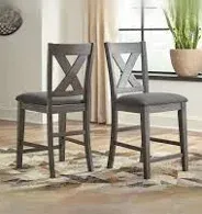 Photo 1 of *** FACTORY SEAL***6c06-dark grey chair cross x pack 2 