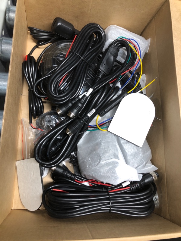 Photo 1 of RVInWest 4K RV Camera System, Touch Screen 10.36 Inch DVR Quad 4 Split Screen Monitor with Bluetooth MP3 MP4 + IP69 Night Vision 1080P Backup Rear Side View Wired Camera for Car RV Truck Trailer SUV