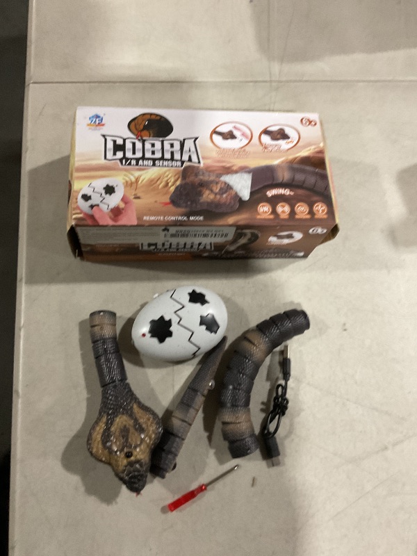 Photo 1 of AMCHSURI Remote Control Snakes Realistic Rc Snake Prank Cobra Rechargeable Smart Sensing Snake Cat Toy with Infrared Controller Snake Toys for Kids/Cat