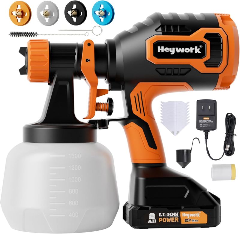 Photo 1 of ***IMAGE FOR REFERENCE**
21V Cordless Paint Sprayer, Spray Paint Gun, 3 Adjustable Modes with 4 Copper Nozzles, Electric Paint Sprayer for House Painting, Paint Sprayers for Home Interior