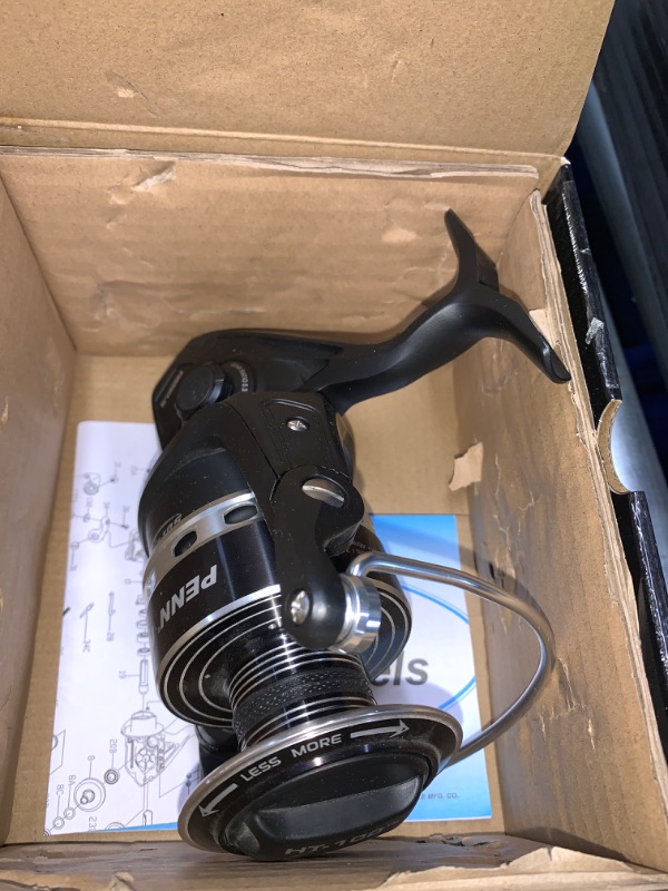 Photo 2 of * MISSING PARTS* PENN Pursuit IV Nearshore/Offshore Spinning Fishing Reel, Size 8000, HT-100 Front Drag, Max of 25lb, 5 Sealed Stainless Steel Ball Bearing System, Built with Carbon Fiber Drag Washers,Black/Silver