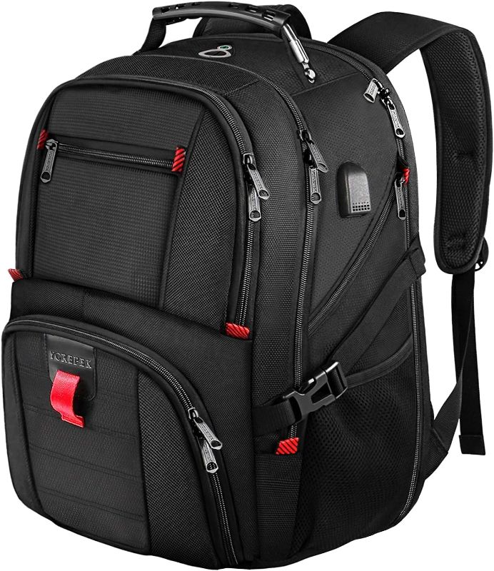 Photo 1 of ***IMAGE OR REFERENCE***
Travel Backpack, Extra Large 50L Laptop Backpacks for Men Women, Water Resistant College Backpacks Airline Approved Business Work Bag with USB Charging Port Fits 17 Inch Computer, Black