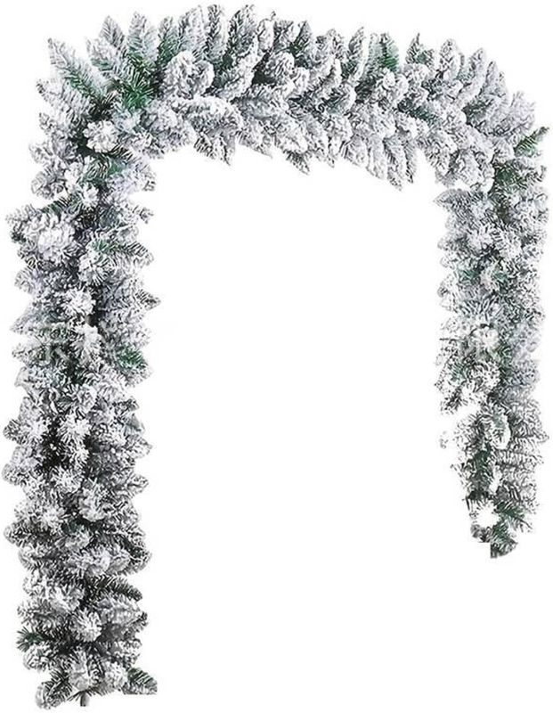 Photo 1 of ***IMAGE FOR REFERENCE***
Artificial Christmas Garland, Snow Flocked Christmas Garland, Holiday Garland Vine for Mantle Fireplace