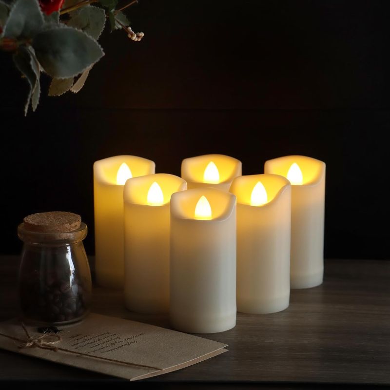 Photo 1 of *****STOCK IMAGE FOR SAMPLE*****
10 Pack LED Battery Operated Candles 2"x4" Plastic Flickering Flameless Candles with Timer Outdoor Waterproof Wedding Party Halloween Christmas Decoration Gifts Realistic Slim Tall Pillar Candles