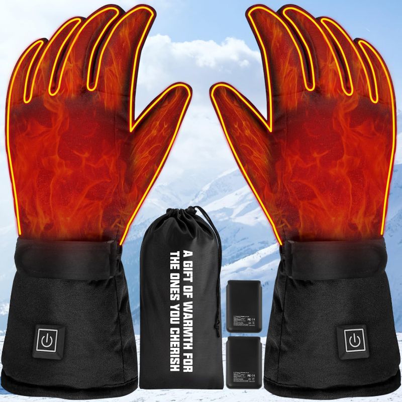 Photo 1 of ***IMAGE FOR REFERENCE****
Heated Gloves, Rechargeable Heated Gloves for Men Women | Electric Heated Gloves 3 Heating Level, Waterproof Winter Touchscreen Warming Gloves Outdoor Work | Ski | Hunting | Motorcycle, Black L/XL