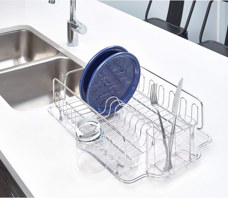 Photo 1 of ***IMAGE FOR REFERENCE***
Sink Dish Drainer Rack with Tray Kitchen Drying Rack for Drying Glasses, Silverware, Bowls, Plates, Clear