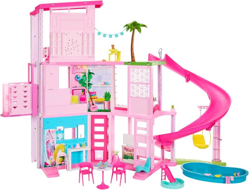 Photo 1 of **Parts Only** Barbie Dreamhouse, 75+ Pieces, Pool Party Doll House With 3 Story Slide