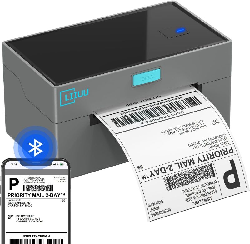 Photo 1 of ***IMAGE FOR REFERENCE***
Thermal Shipping Label Printer Bluetooth, 4x6 Label Printer for Shipping Packages, Support iOS, iPhone, iPad, Android, Mac and Windows, Widely Used for Amazon, Ebay, Shopify, Etsy, USPS,UPS