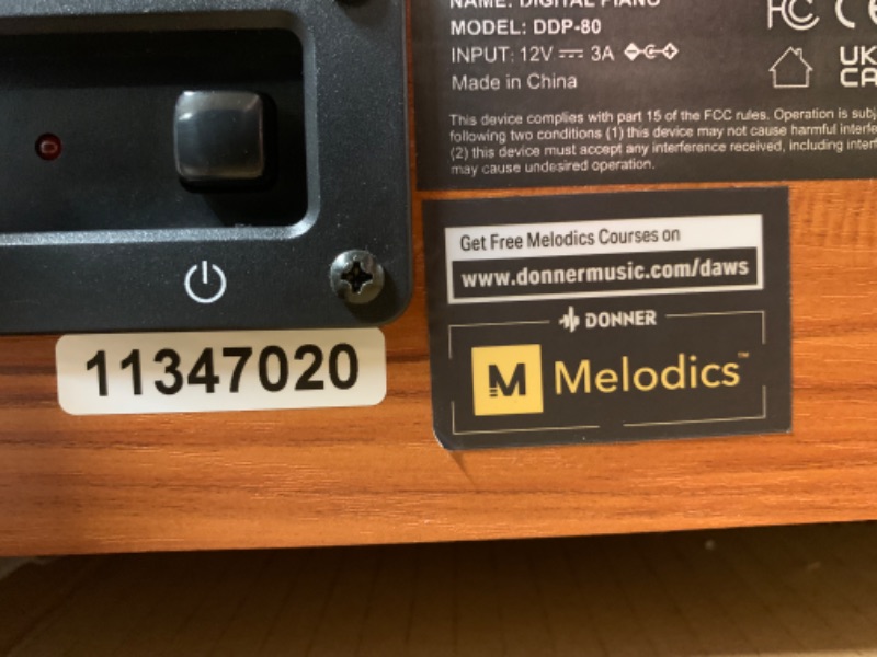 Photo 7 of ***FACTORY SEALED - OPENED TO INSPECT***
Donner DDP-80 Digital Piano 88 Key Weighted Keyboard