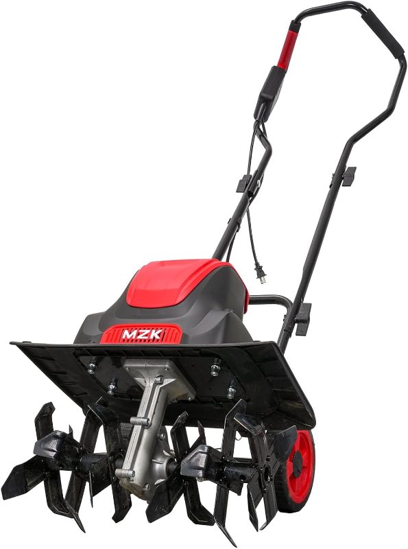 Photo 1 of ***HEAVILY USED AND DIRTY - UNABLE TO TEST***
MZK 16-Inch 13-Amp Corded Electric Tiller/Cultivator, 8-inch tillling Depth with Adjustable Wheels, Foldable Electric Rototiller for Garden Soil Digging