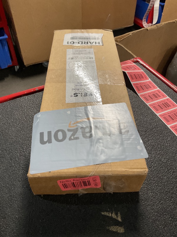 Photo 1 of IFELS Heavy Duty Curtain Rods for Windows 66 to 120 Inch, 1 Inch Black Curtain Rods for Outdoor, Farmhouse, Bedroom, Kitchen, Living Room, Adjustable Easy Install Curtain Rods (A2,Black,30"-120")